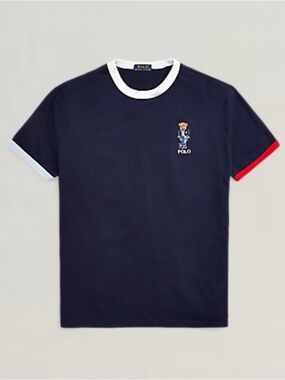 Polo Ralph Lauren Polo Bear Regatta Shirt Mens XXL Blue Preppy Casual Y2K Cl Fit